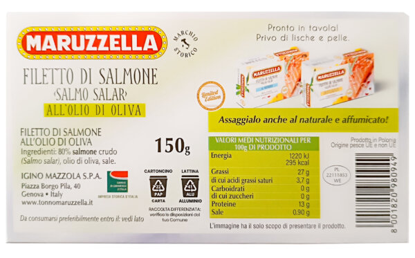 Maruzzella lazac olívaolajban, 150 g - limitált kiadás