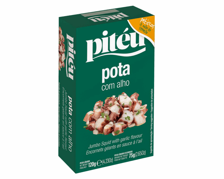 Pitéu tintahal fokhagymás napraforgó olajban