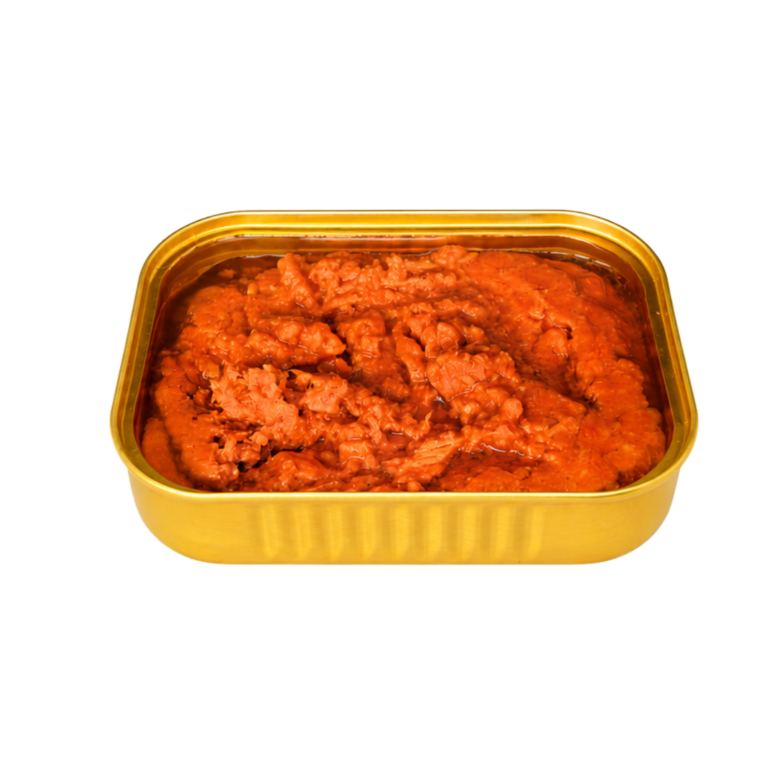 Mere tépett lazac chili-mangó szószban, 115 g